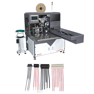 RQ-019全自動插膠殼機(jī)，穿膠殼機(jī)長短線